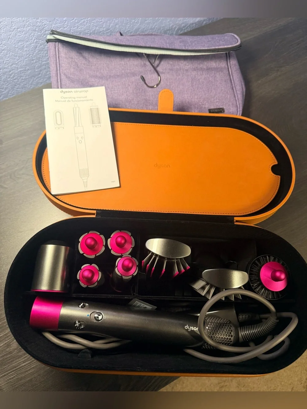 Dyson Airwrap Complete Styler Nickel/Fuschia Excellent Condition With Storage